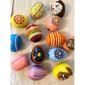 Vintage Ceramic Easter Eggs Painted (13)